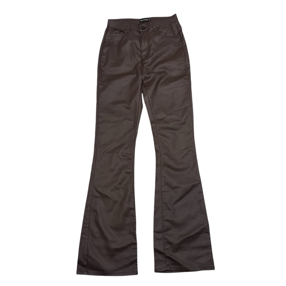 Pretty Little Thing Faux Leather Flare Pant
